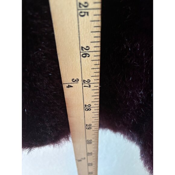 Vintage Dubrowsky & Joseph Faux Fur Coat With Knitted Sleeves - Picture 13 of 13